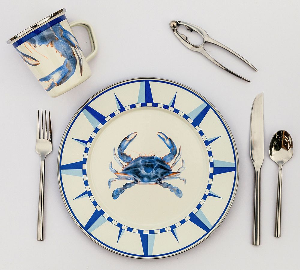 Golden Rabbit Blue Crab Enamel Collection