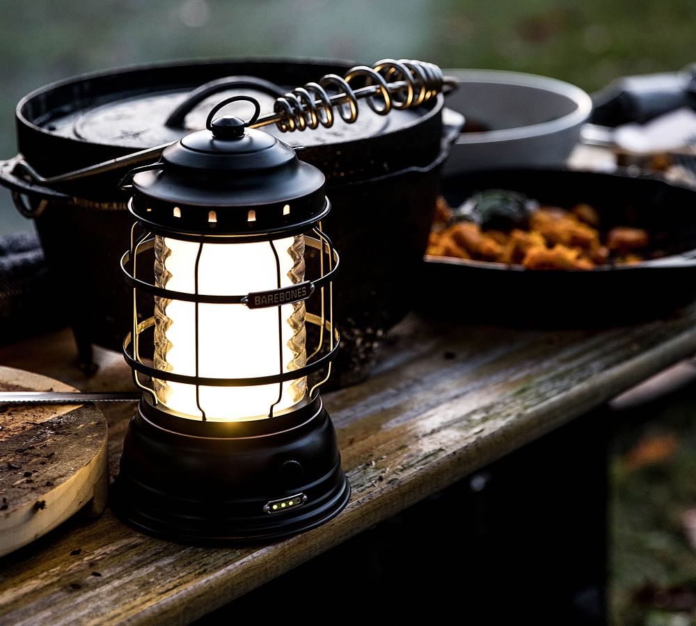 LED Vintage Decorative Distressed White Lantern - Manchester