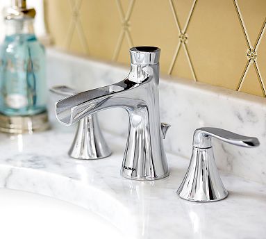 Mercer Cross Handle Widespread Bathroom Sink Faucet