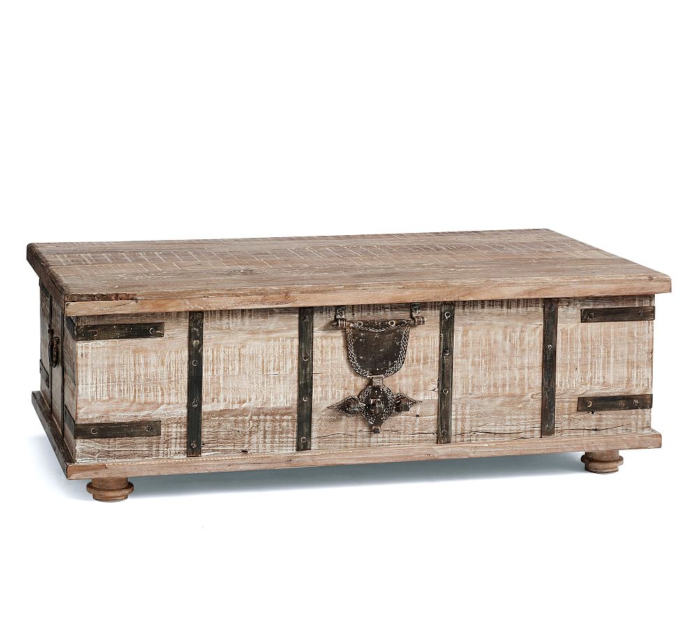 OPEN BOX Kaplan Reclaimed Wood LiftTop Trunk Coffee Table, Reclaimed