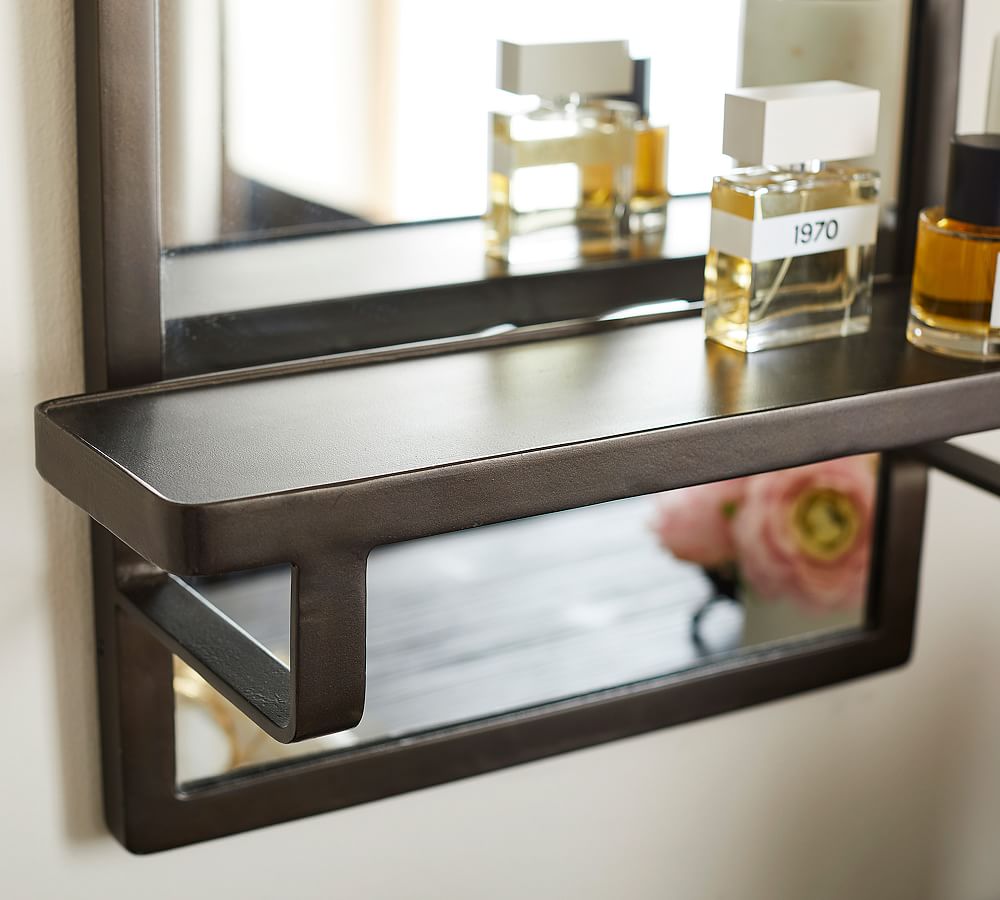 Felton Arch Wall Mirror With Shelf Pottery Barn