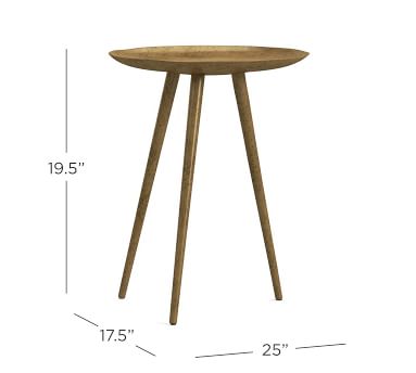 Euclid Round Metal End Table | Pottery Barn