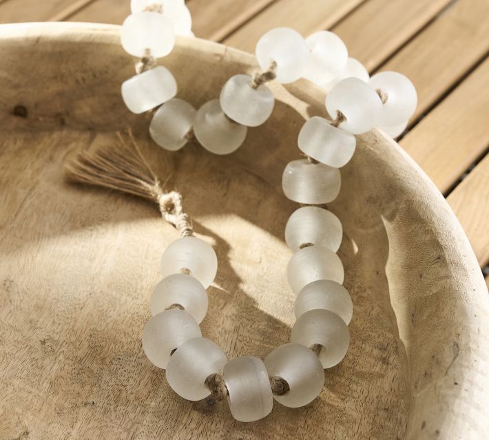 Handcrafted Oversized Sea Glass Garland
