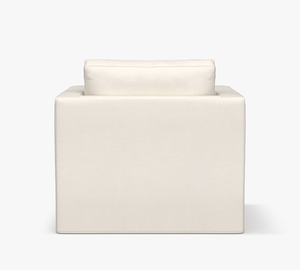 Jake Slipcovered Swivel Outdoor Lounge Chair Pottery Barn