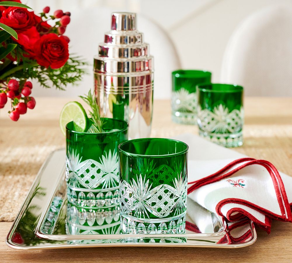 Antique Cut Double Old Fashioned Glasses Pottery Barn