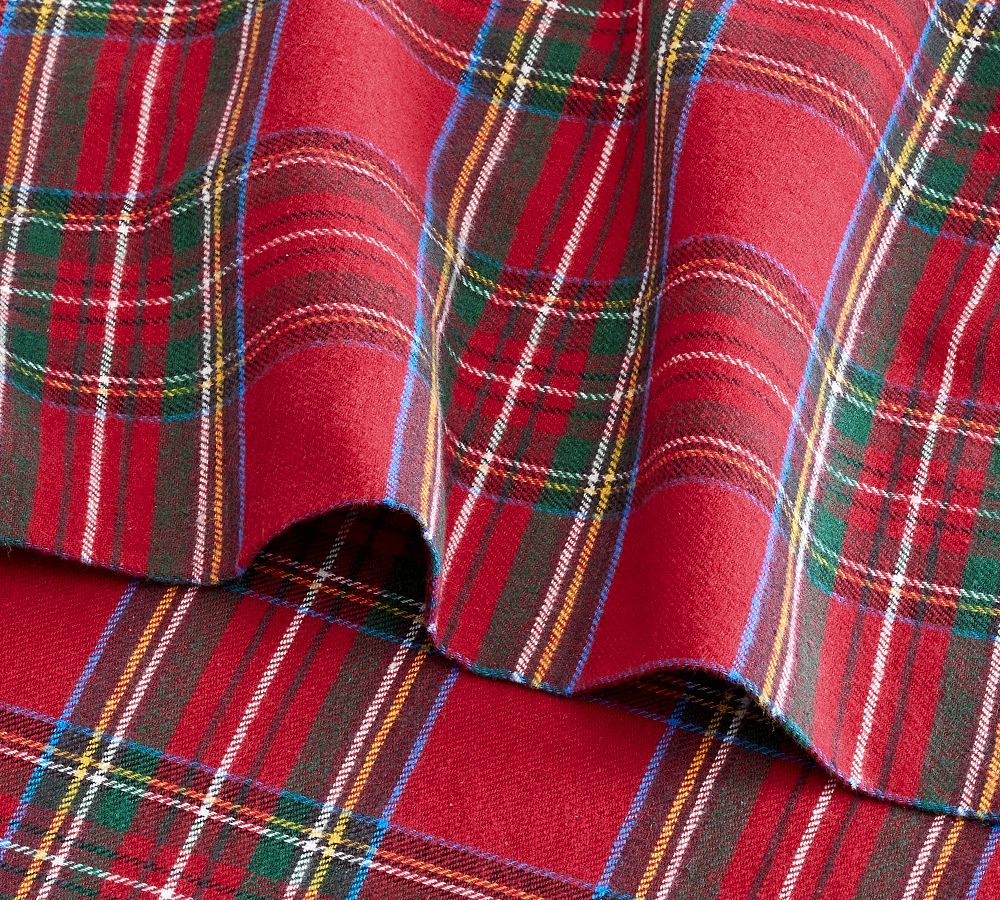 Stewart Plaid Flannel Sheet Set Pottery Barn