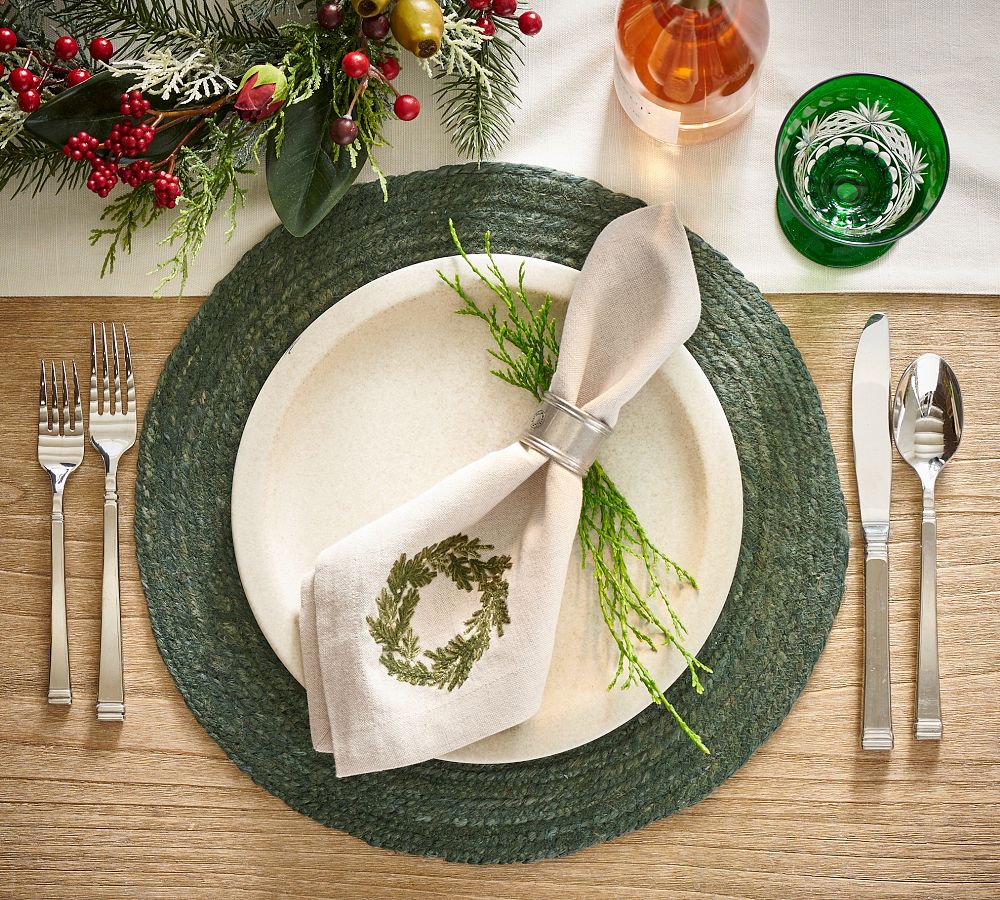 Colton Jute Round Placemats | Pottery Barn