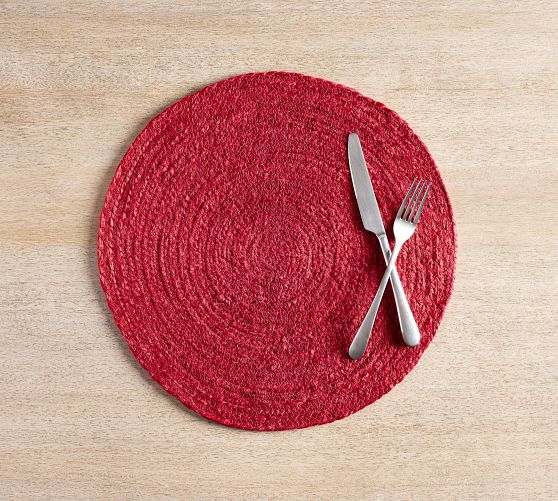 Colton Jute Round Placemats | Pottery Barn