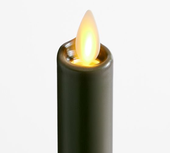 Premium Flickering Flameless Wax Taper Candle Pottery Barn