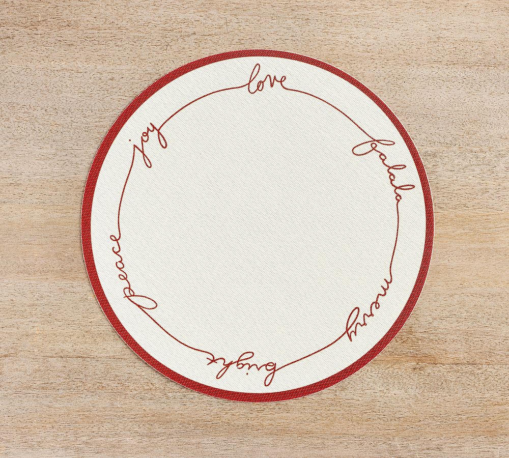 Chilewich Holiday Sentiment Placemats Pottery Barn