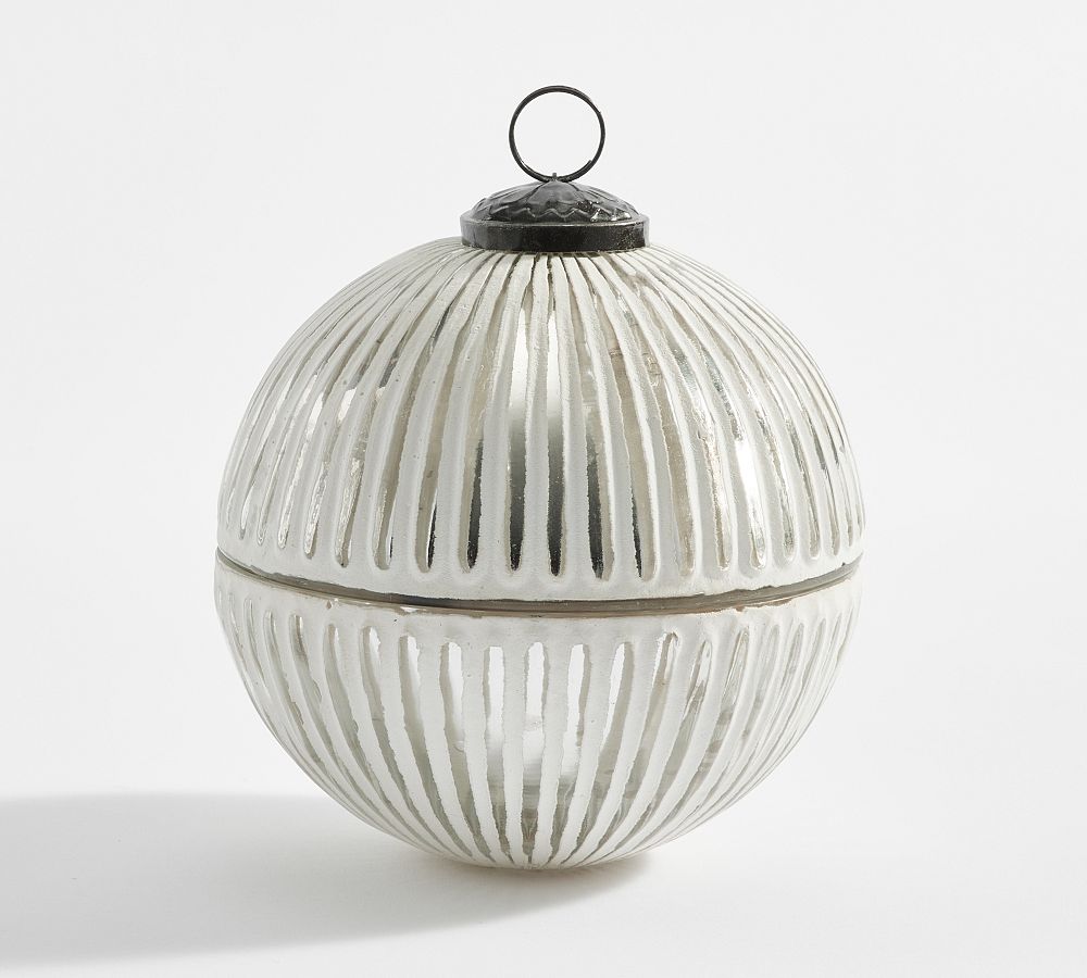 Ornament Shaped Scented Candles Winter Spruce Pottery Barn