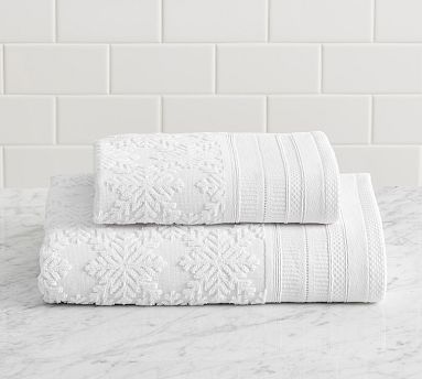 Organic Towel Sets in Snow White, Towel Collection