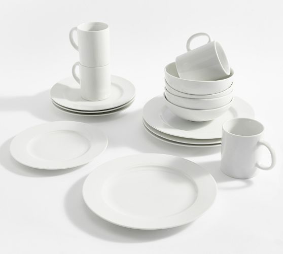 Great White Traditional Porcelain 16-Piece Dinnerware Set