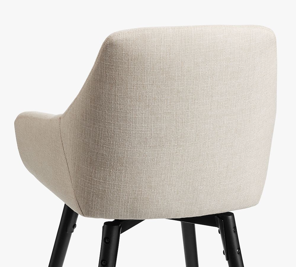 Oakville Upholstered Swivel Counter Stool Pottery Barn