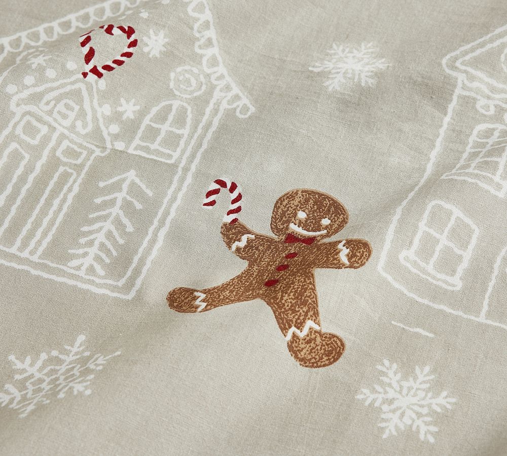 Gingerbread Village Percale Sheet Set | Pottery Barn