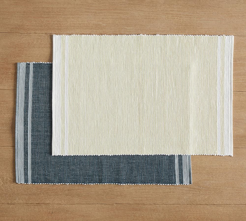 Cotton Casual Striped Placemats Pottery Barn