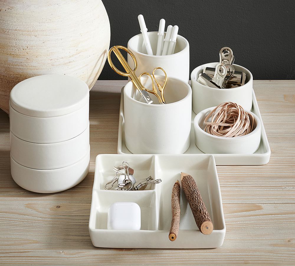 Mason Desktop Organizing Collection - Ivory