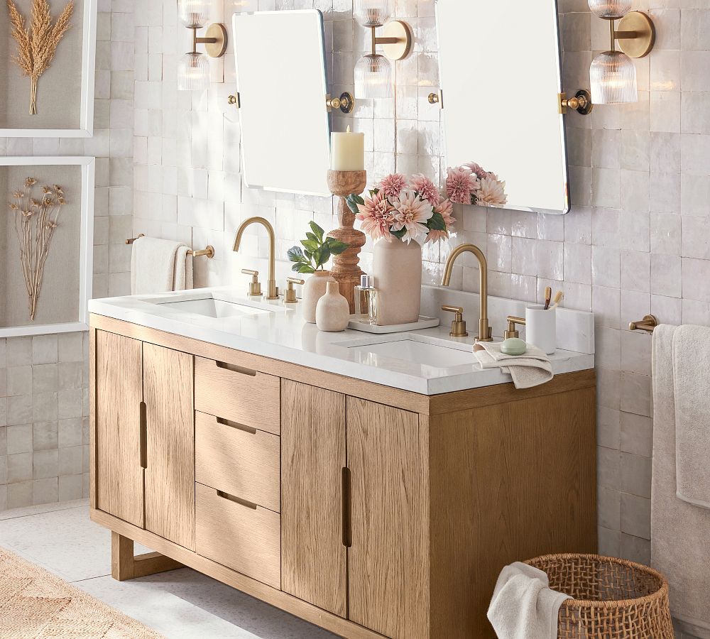 24'' Modern Bathroom Vanity with Top Sink with 2 Doors Single Sink