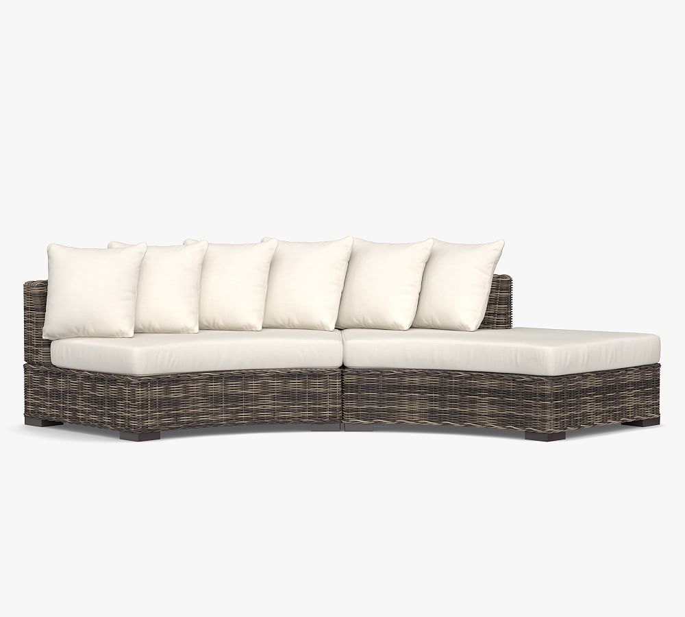 Curved outdoor sectional discount sunbrella