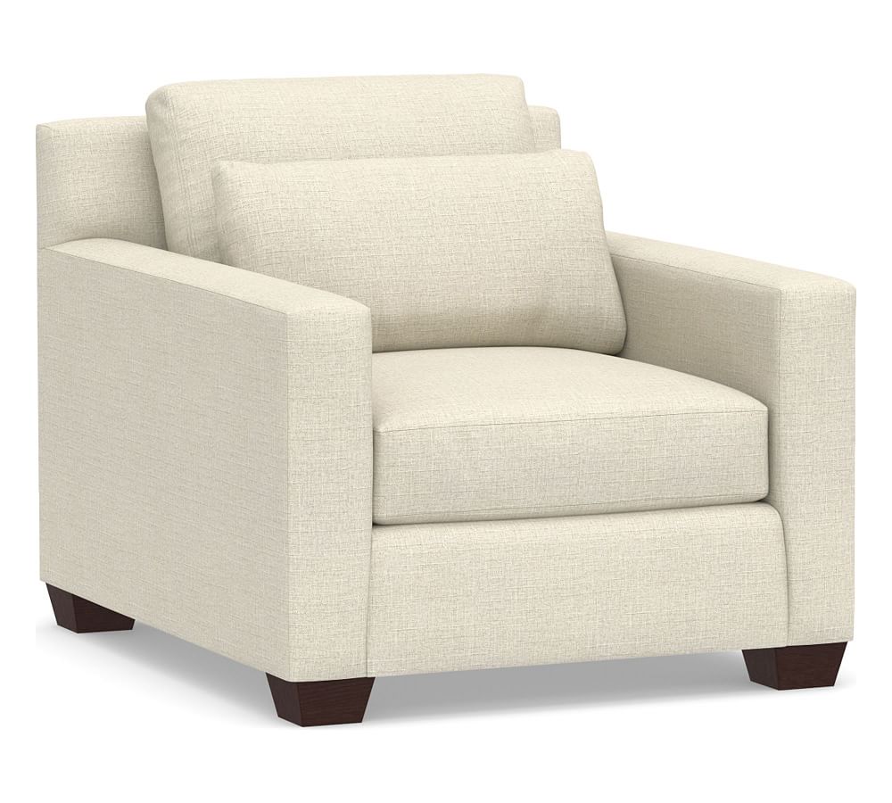 York Square Arm Deep Seat Upholstered Armchair Pottery Barn