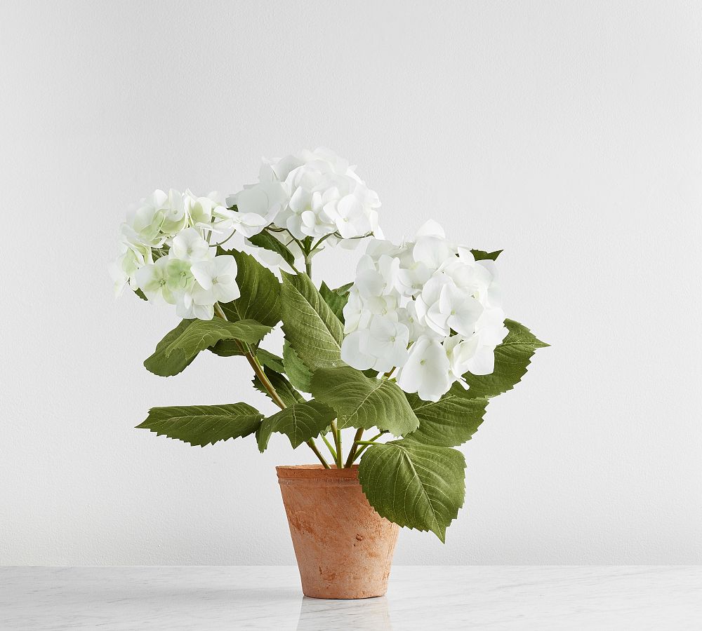 Faux White Hydrangea