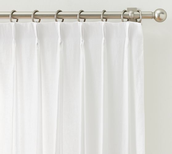 Belgian Flax Linen Pinch Pleat Curtain | Pottery Barn