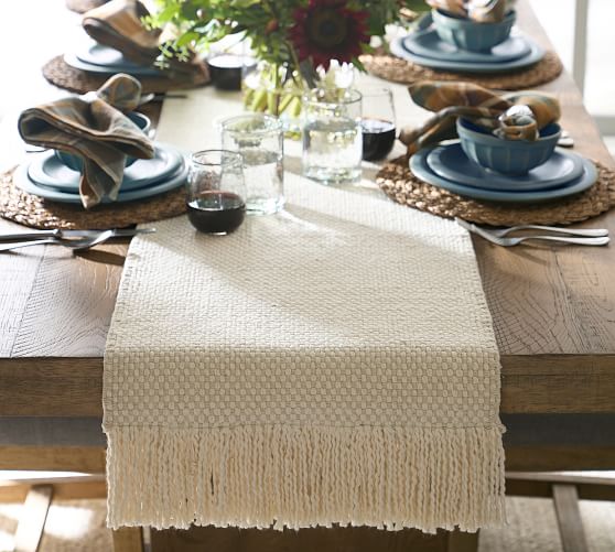 Pottery barn table cheap throw