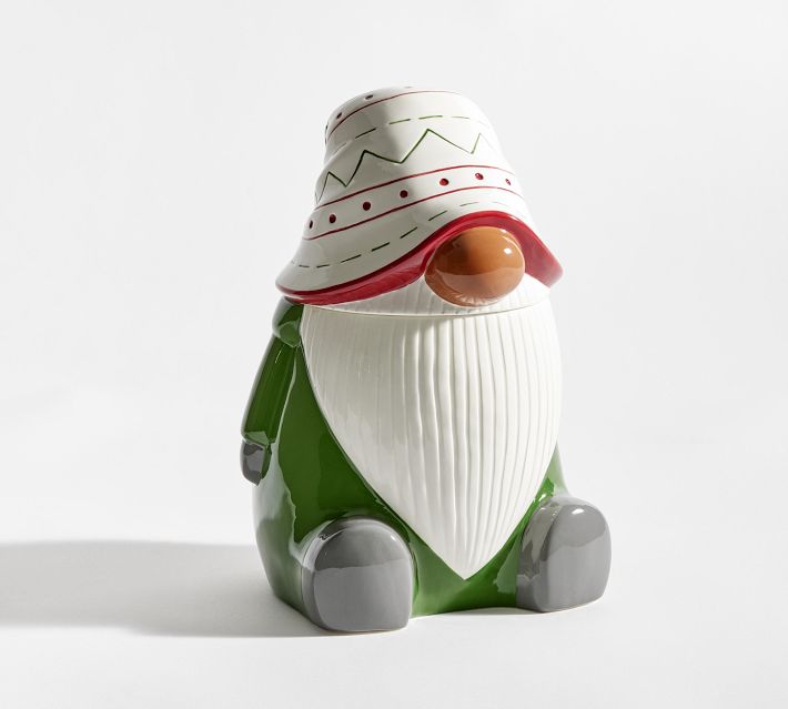 Festive Gnome Cookie Jar