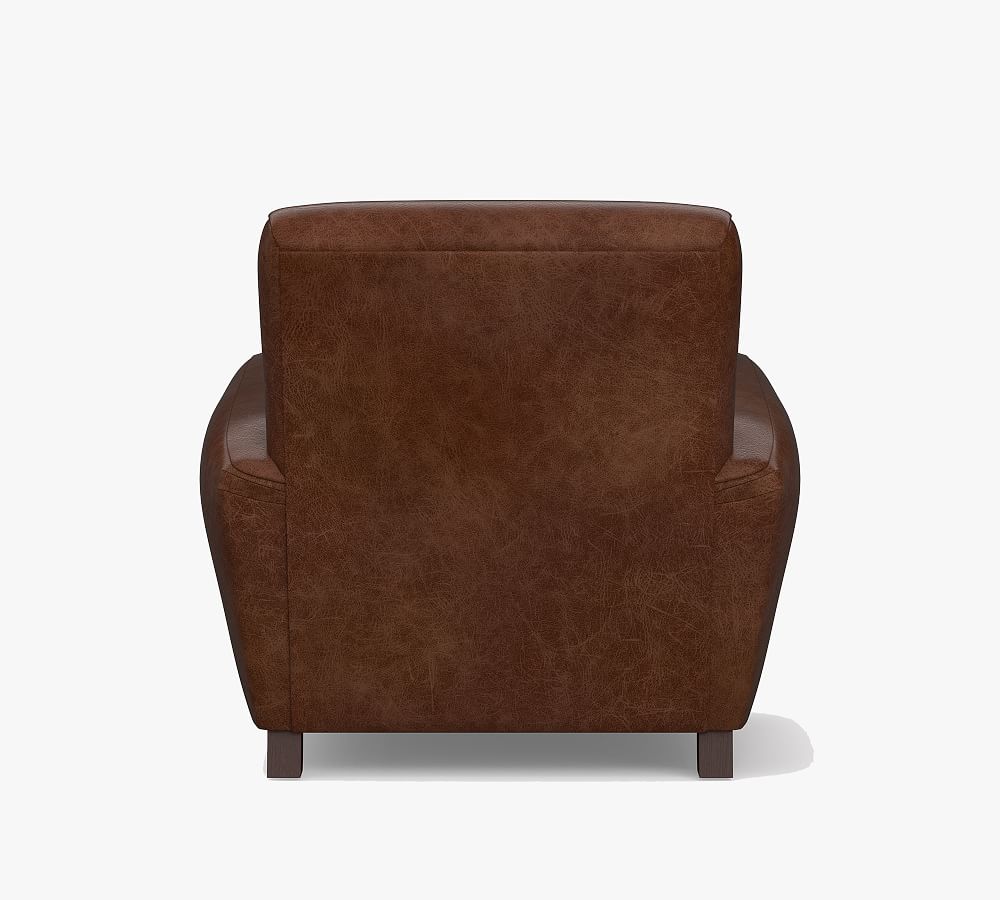 Manhattan Square Arm Leather Armchair | Pottery Barn