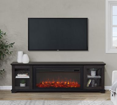 Bartow Electric Fireplace Media Cabinet | Pottery Barn