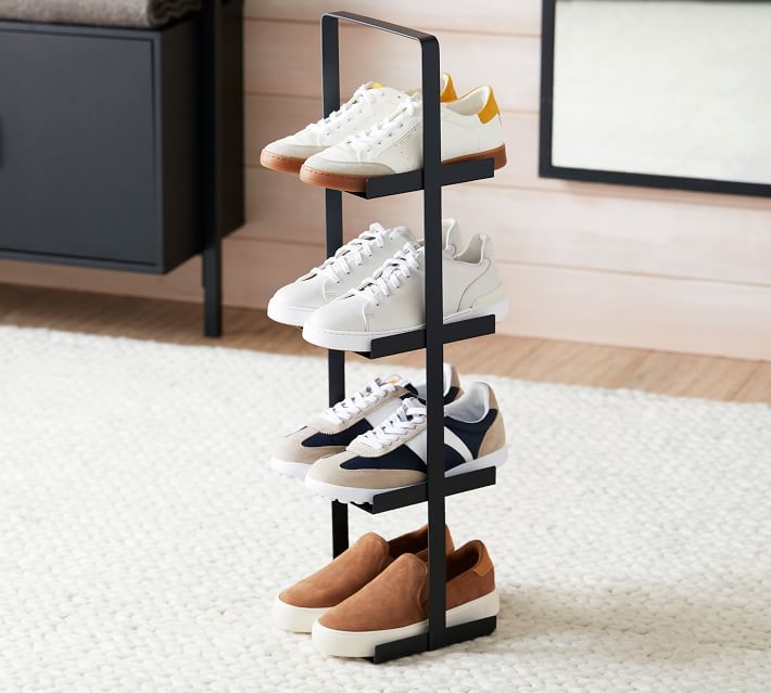 8 Tiers Vertical Shoe Rack, Narrow Shoe Organizer, Stylish Wooden Shoe  Storage S