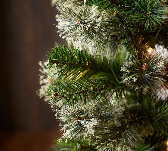 PreLit Hard Mixed Cashmere Pencil Faux Pine Tree Pottery Barn