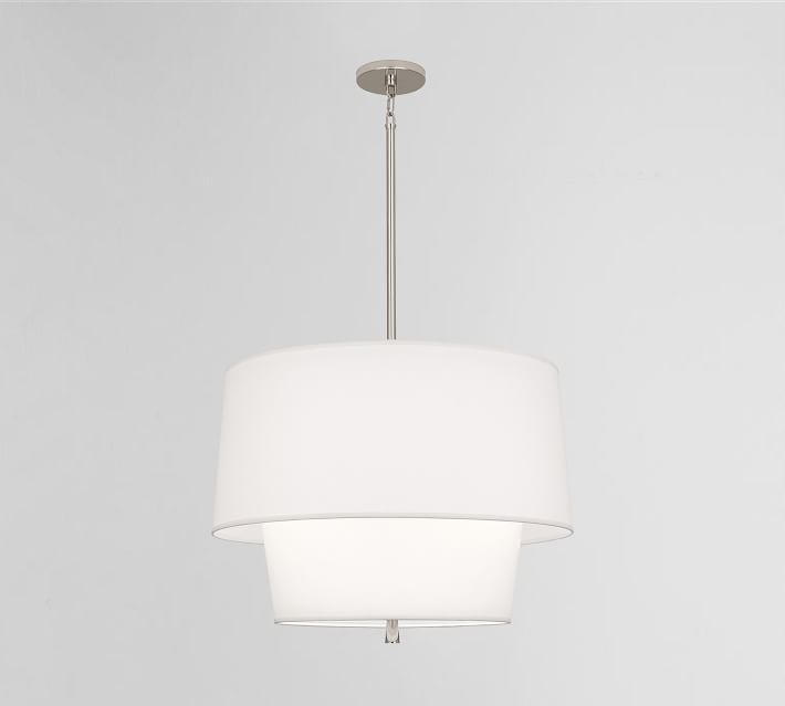 harlow grey drum pendant light