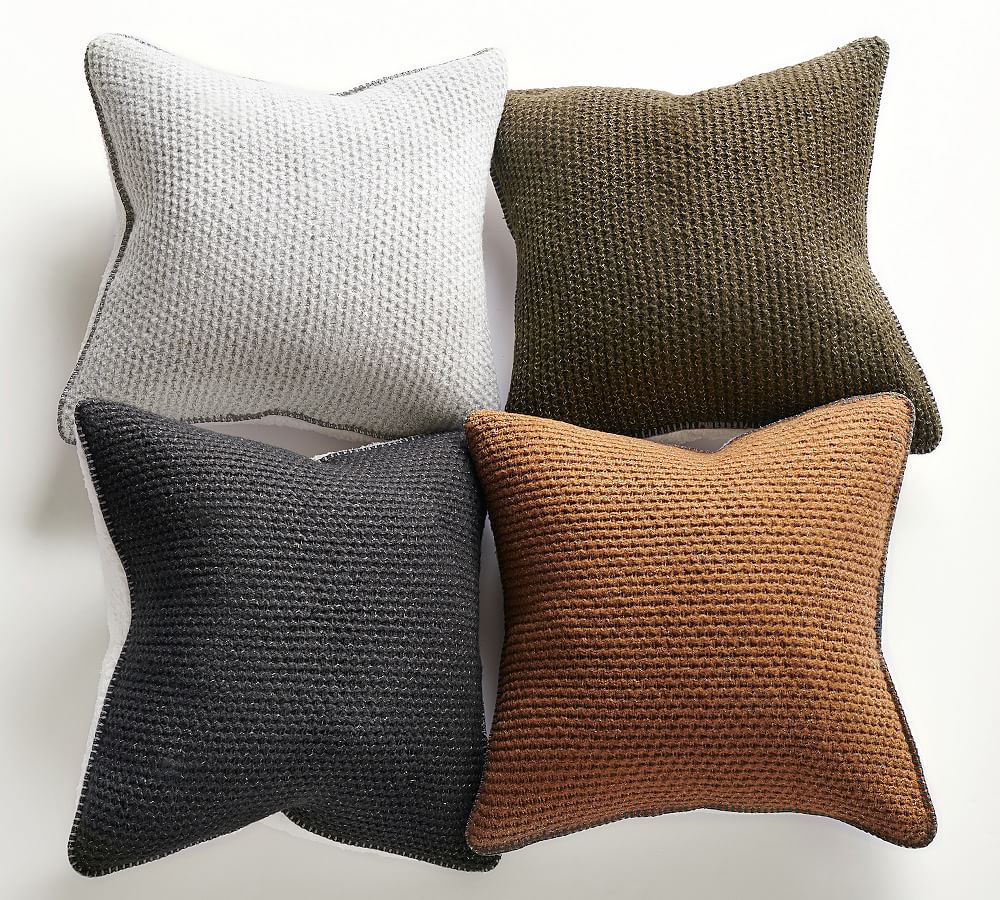 Thermal Sherpa Back Knit Pillow Cover Pottery Barn