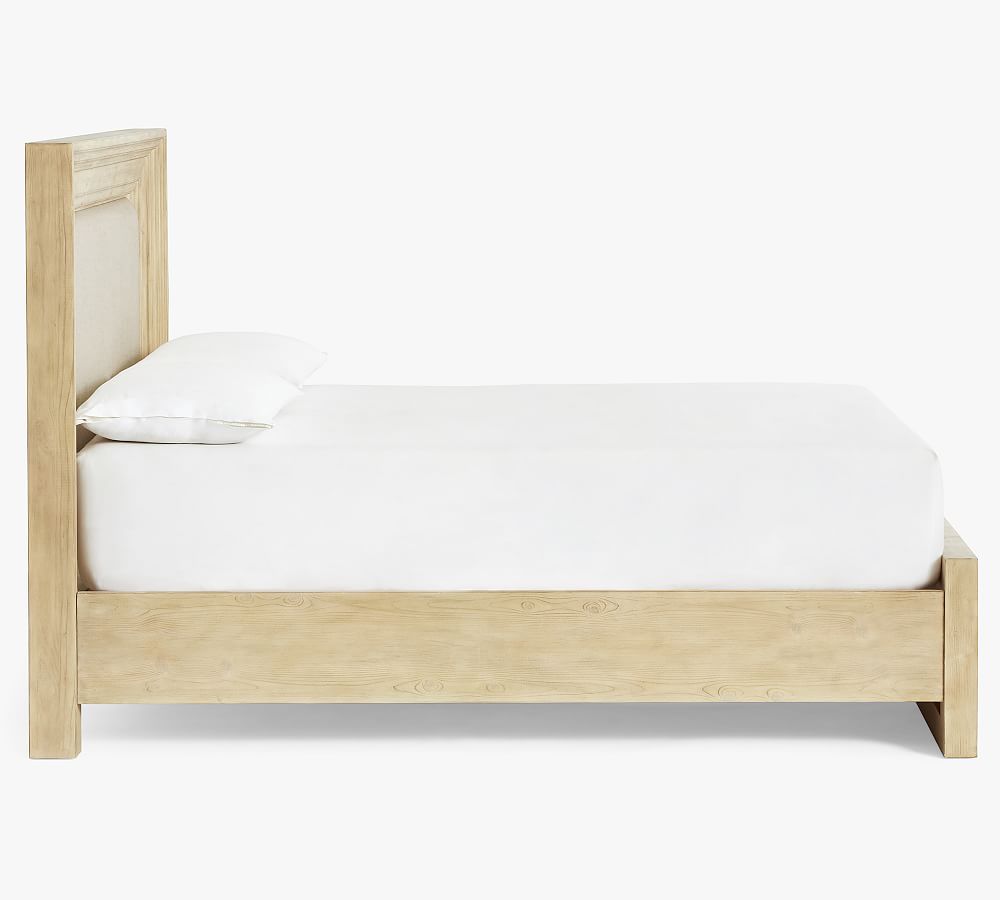 Leon Upholstered Platform Bed Pottery Barn