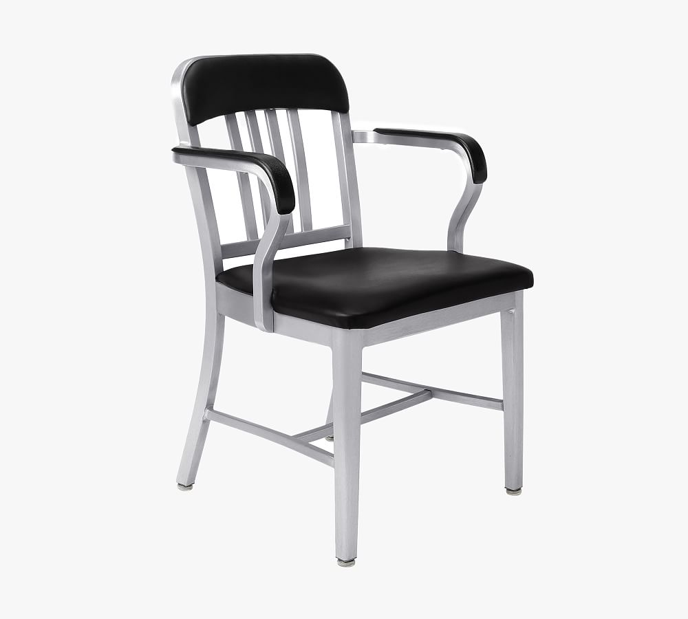 Emeco Navy® Semi-Upholstered Dining Armchair