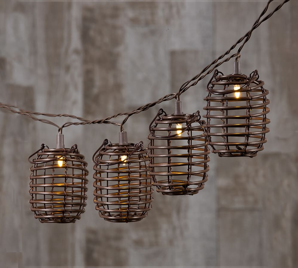 Rattan solar deals string lights