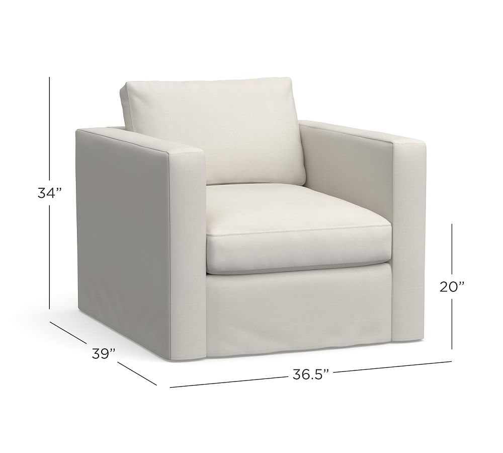 Jake Slipcovered Swivel Outdoor Lounge Chair Pottery Barn