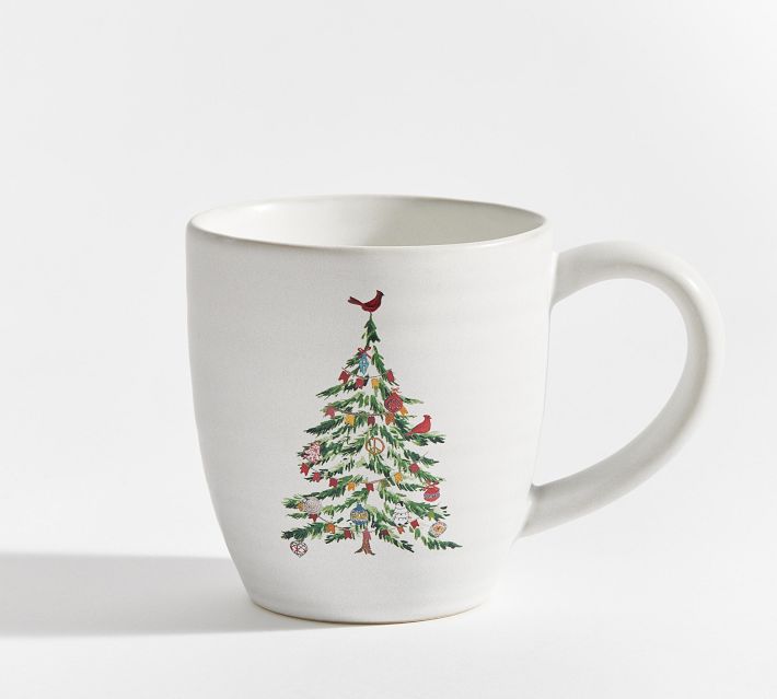 Peppermint And Pine Christmas Gnome Coffee Mug Set With Storage Rack Set of  4