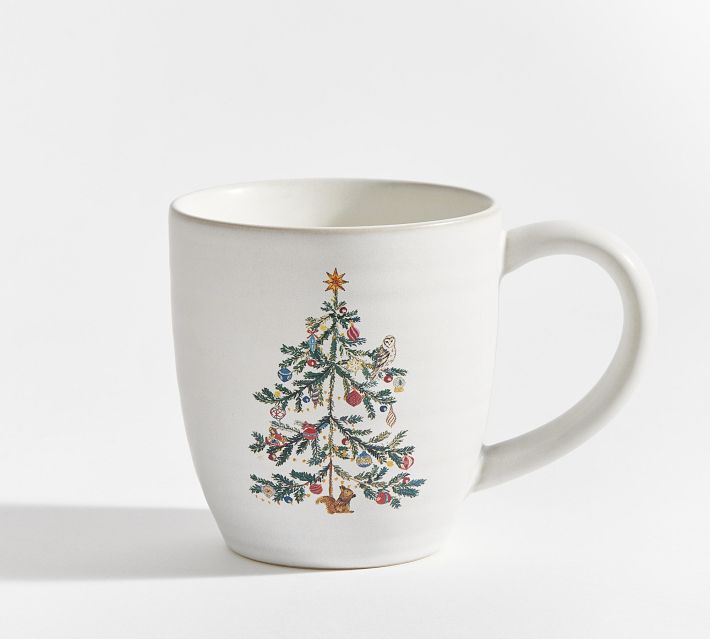 Christmas Coffee Mugs - Spode Christmas Tree Set of 4 Mugs