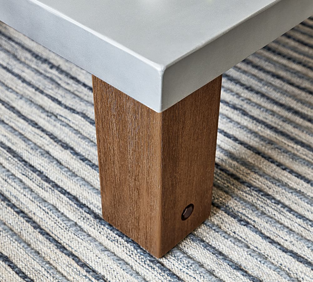 Abbott Concrete & Acacia Square Outdoor Coffee Table Pottery Barn