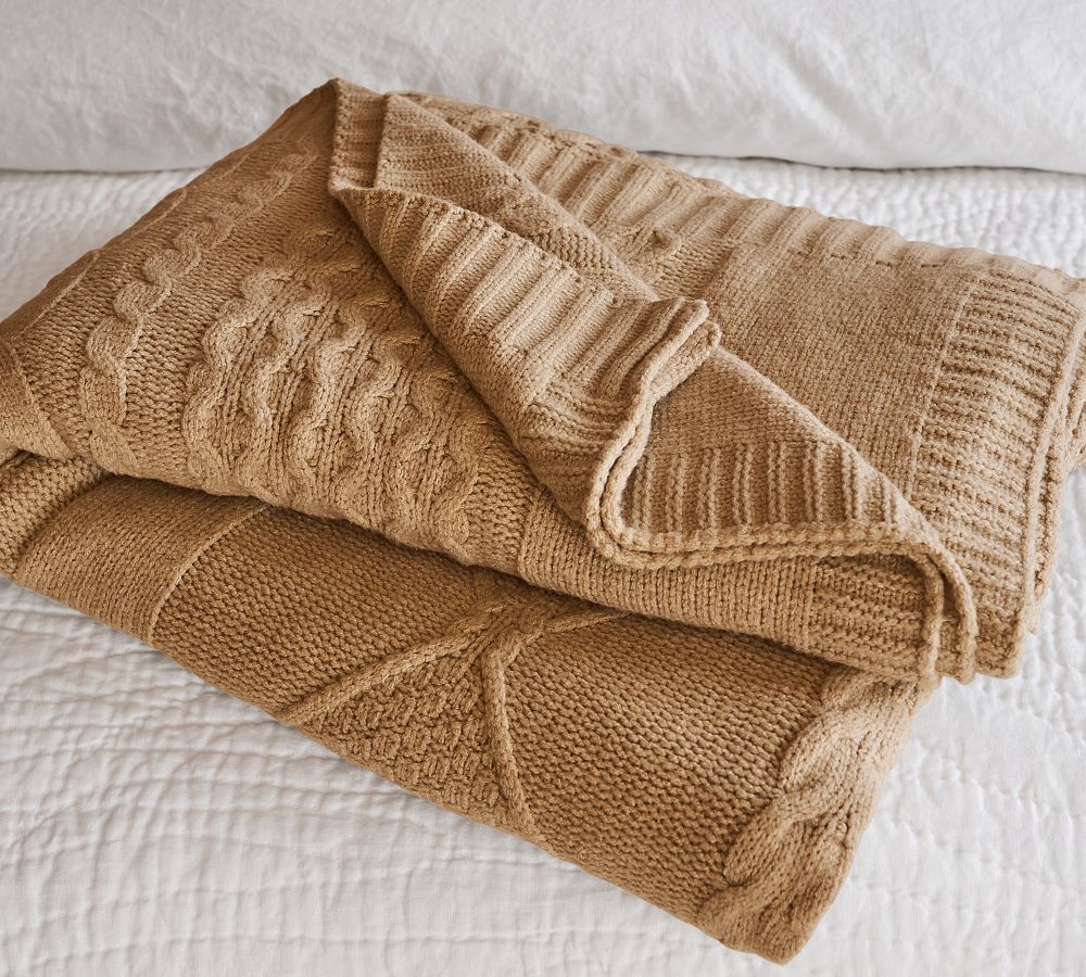 Cable Knit Blanket Pottery Barn