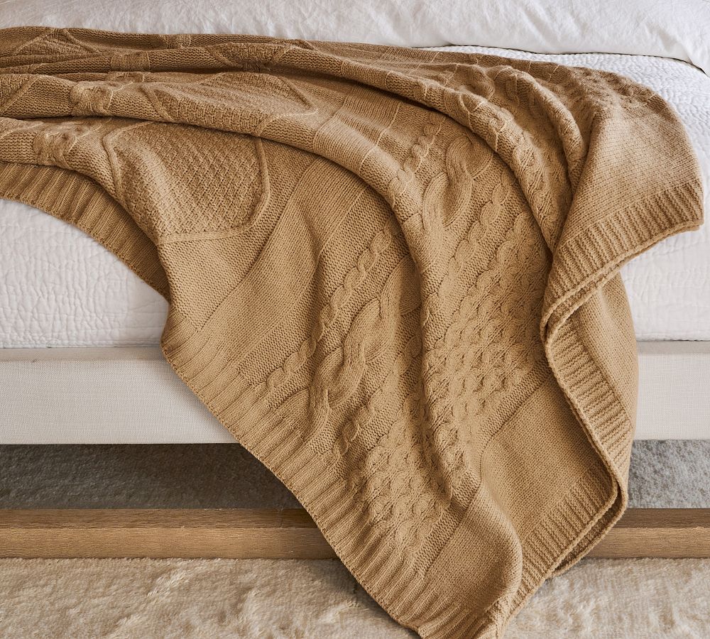 Cable Knit Blanket Pottery Barn