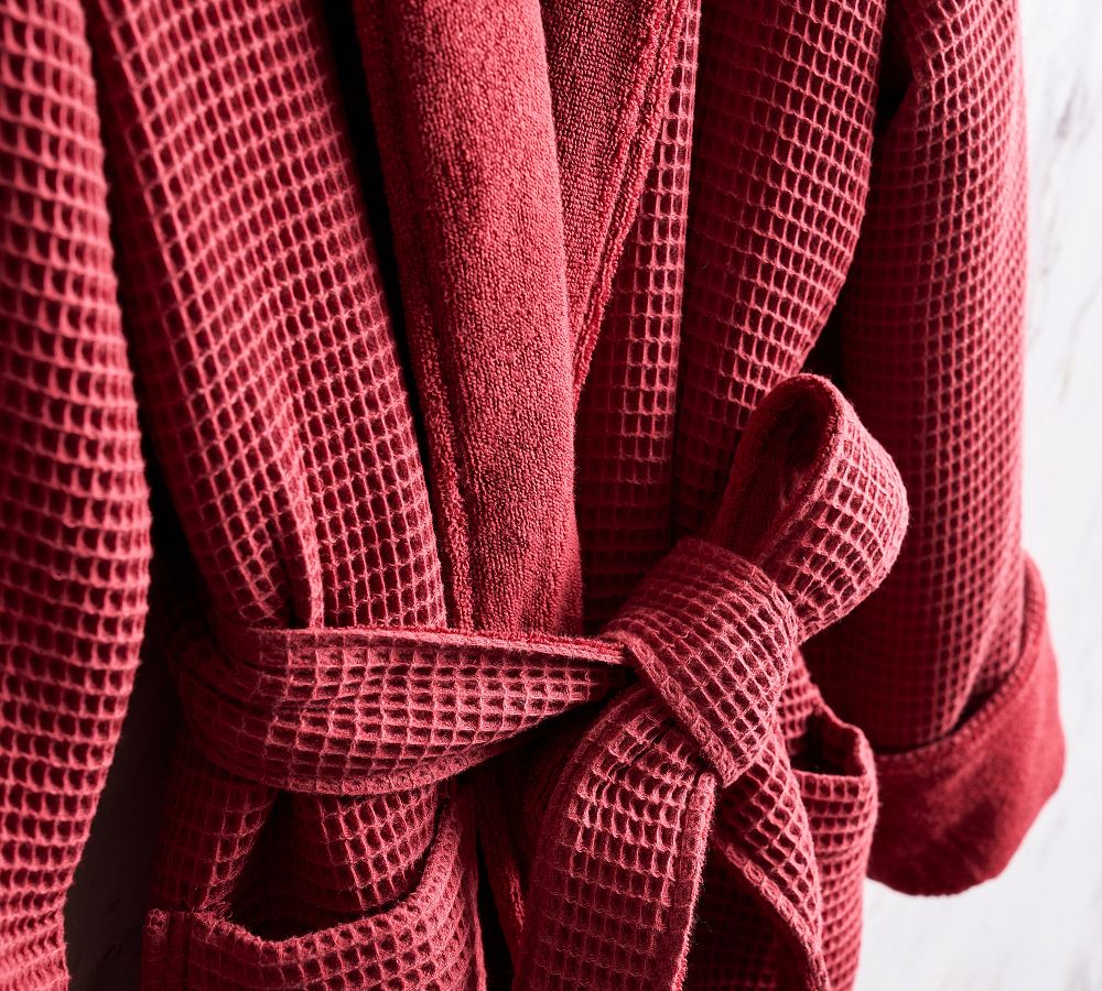 Waffle Weave Resort Robe Pottery Barn