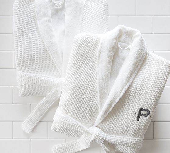 Waffle Weave Resort Robe Pottery Barn