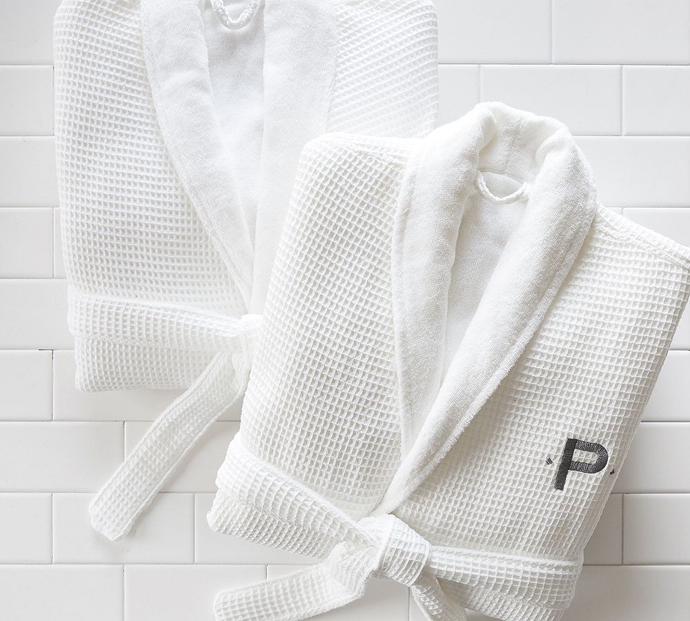 Waffle Weave Resort Robe Pottery Barn