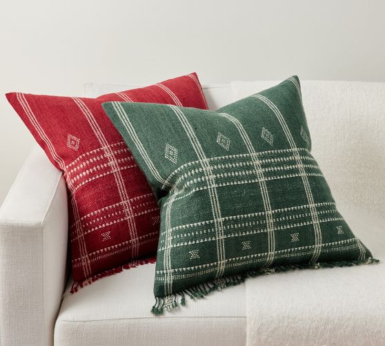 Fair Isle I by Surya Poly Fill Pillow, Green/Beige, 18' x 18' -  PLAID003-1818