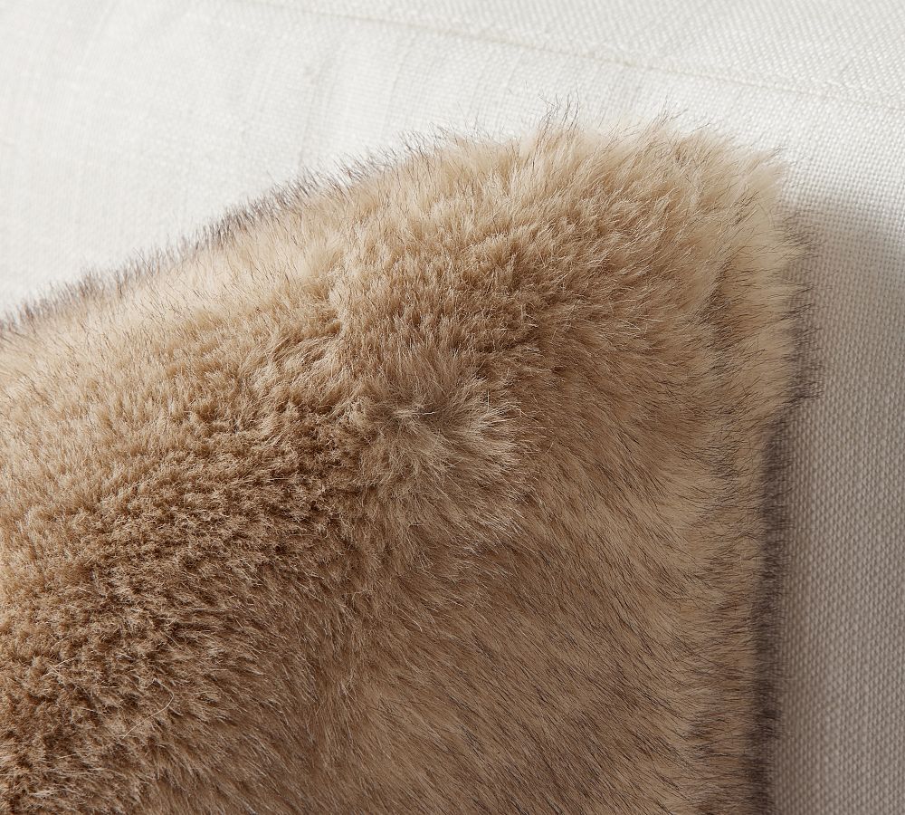 Faux Fur Mink Pillow Pottery Barn