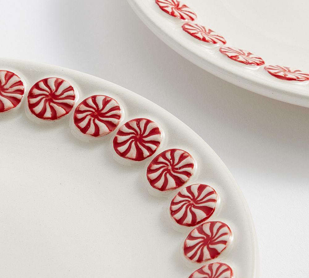 Peppermint Appetizer Plates Set of 4 Pottery Barn