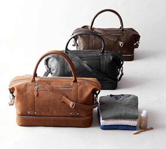 Personalized Leather Weekender Bag Men Women Leather Duffle 